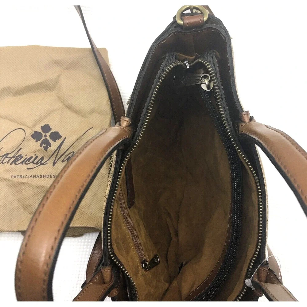 Patricia Nash Tote Bag Fairfold Signature World Print‎ CrossBody Strap